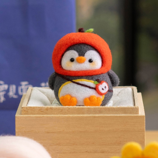 BIABIA羊毛毡戳戳乐手工diy材料包情侣自制生日礼物企鹅玩偶挂件