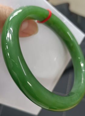 老店推荐和田碧玉俄料猫眼女手镯色泽鲜亮密度高油润细腻正装大气