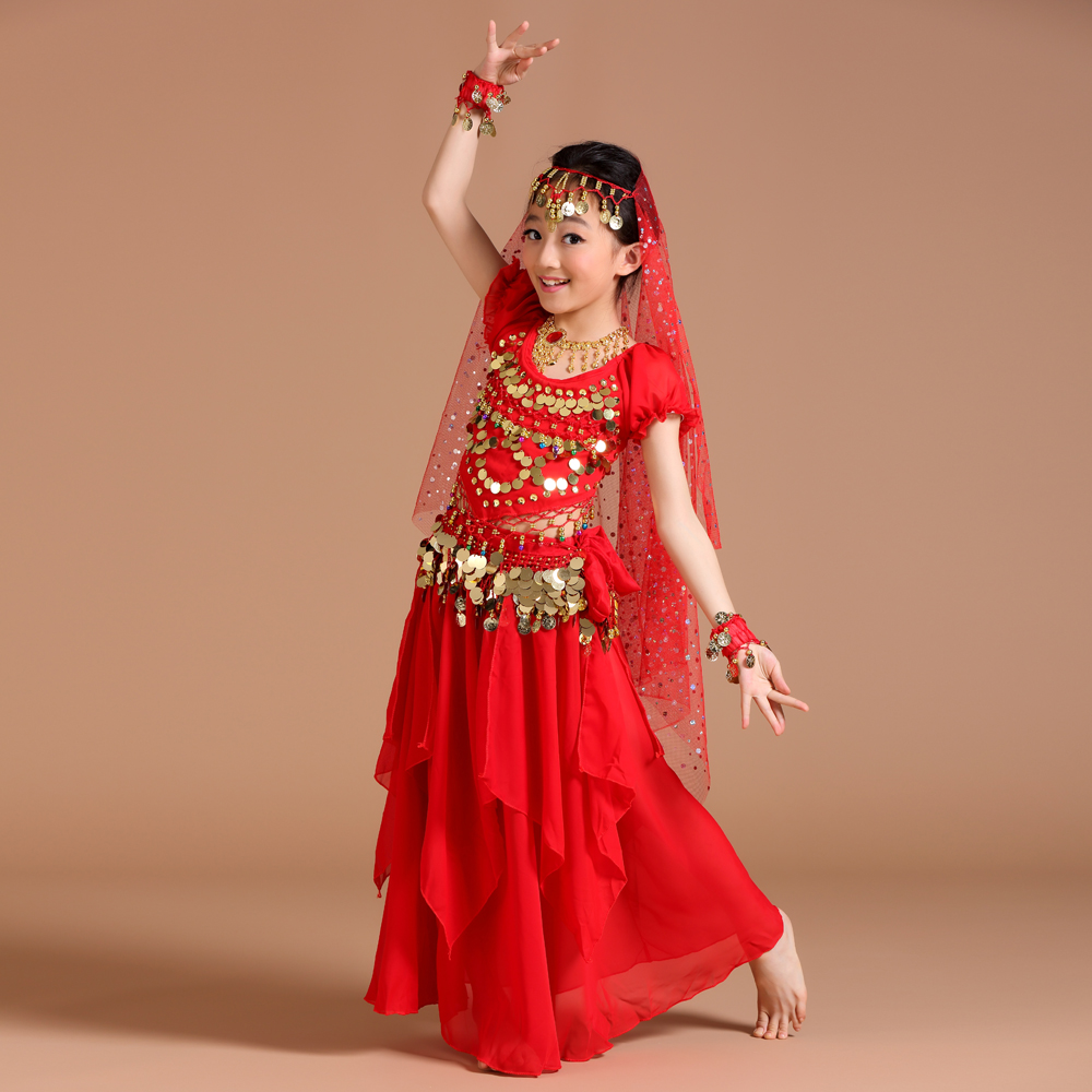 少儿61演出服装肚皮舞女童表演服装儿童印度舞演出服装新款2024 - 图3