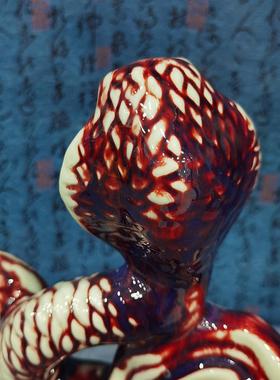 钧瓷十二生肖龙摆件招财风水红色