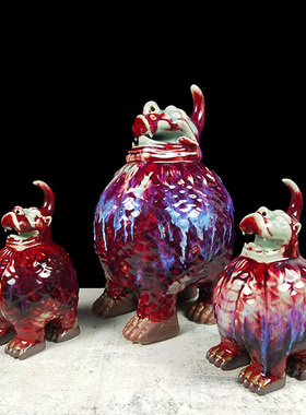 天禄聚财开业送礼中式风神垕钧瓷