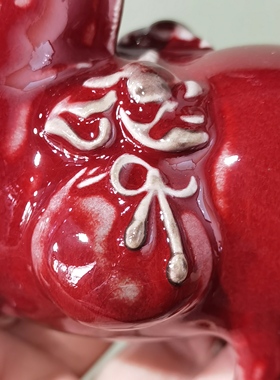 马年吉祥物马上发财红釉陶瓷生肖马摆件可爱唐马乔迁开业伴手礼品