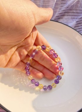 天然紫水晶手链女小众高级感设计手串送朋友礼物