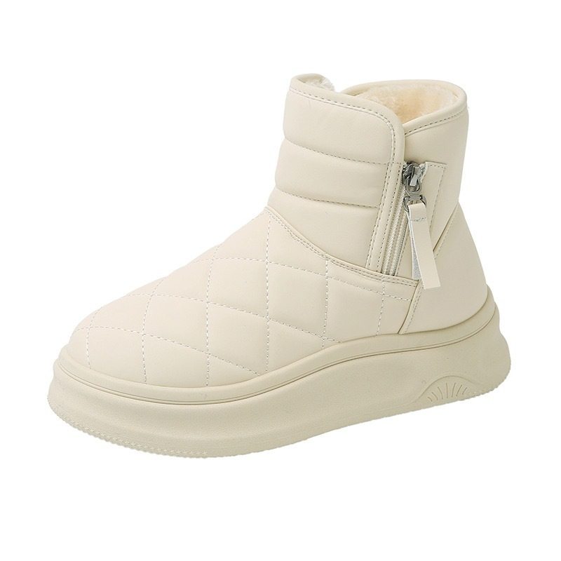 皮毛一体拉链款雪地靴女款2025新款冬季加绒加厚棉靴哈尔滨棉鞋,淘宝优惠券,粉丝福利购,淘宝优惠卷