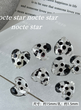 15mm黑波点银箔琉璃珠 diy手工串珠手链项链手机链饰品配件材料
