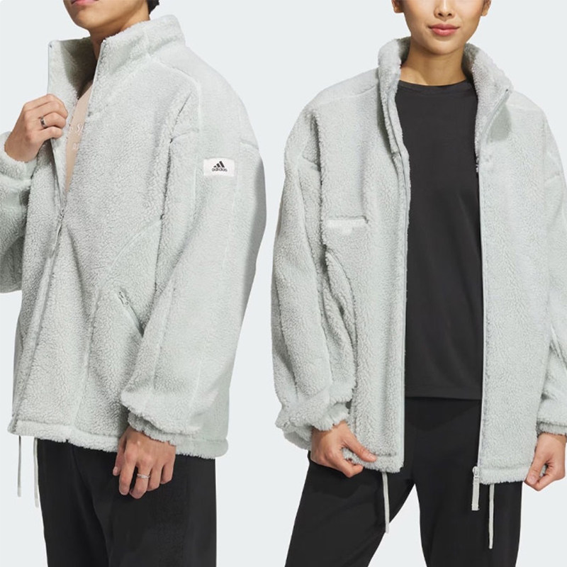 正品Adidas/阿迪达斯男女情侣款仿羊羔绒运动休闲夹克外套IQ1366,淘宝优惠券,粉丝福利购,淘宝优惠卷