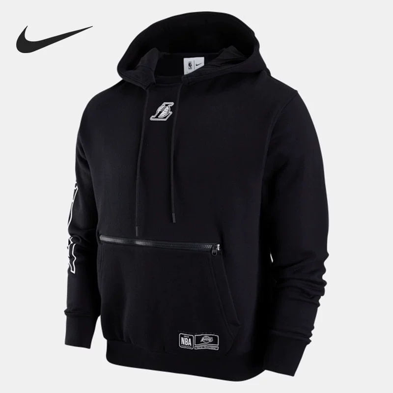 正品Nike/耐克洛杉矶湖人队 男子篮球连帽套头卫衣 DH9454-010 - 图3