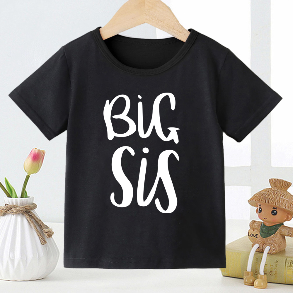 Big Brother Saurus Kids T Shirt 大哥哥大姐姐字母印花儿童T恤 - 图2