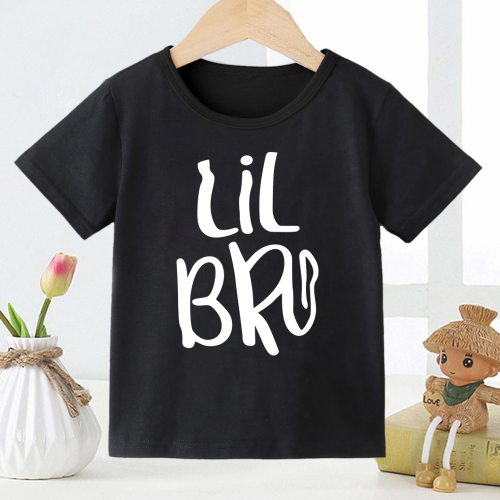 Big Brother Saurus Kids T Shirt 大哥哥大姐姐字母印花儿童T恤 - 图1