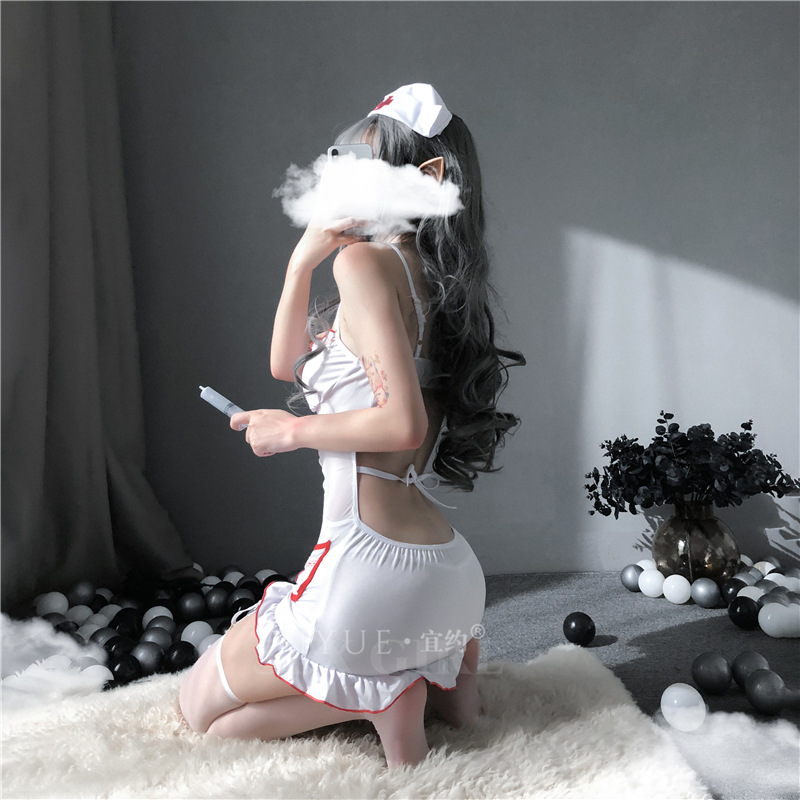 护士制服情器内衣性感诱惑开裆制服做你的猫性感服兔女郎丝袜情调 - 图2