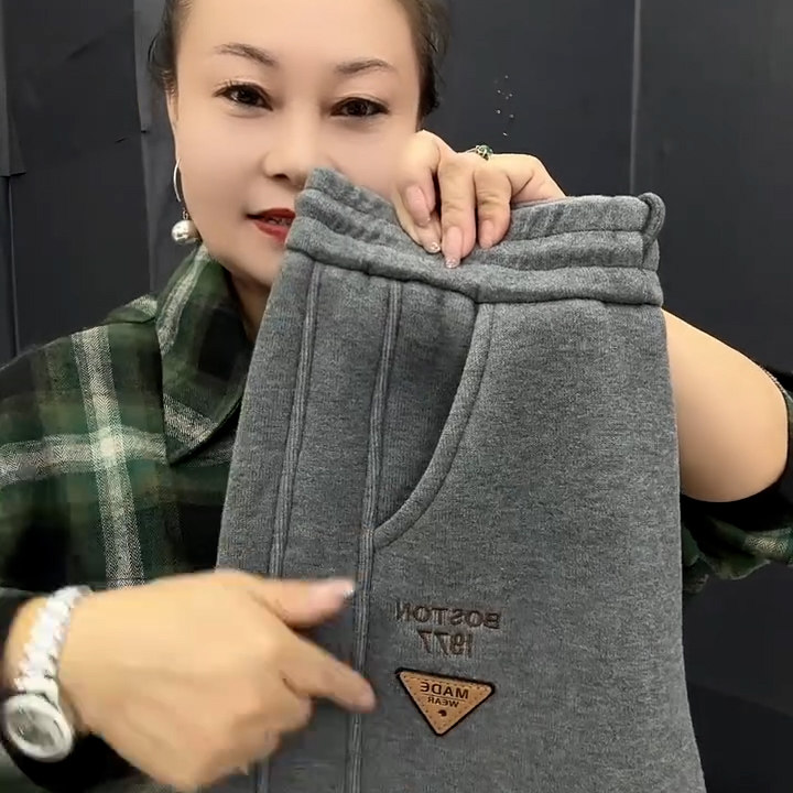 加绒灰色裤子女冬裤2025新款加厚保暖束脚裤胖MM大码休闲运动卫裤,淘宝优惠券,粉丝福利购,淘宝优惠卷