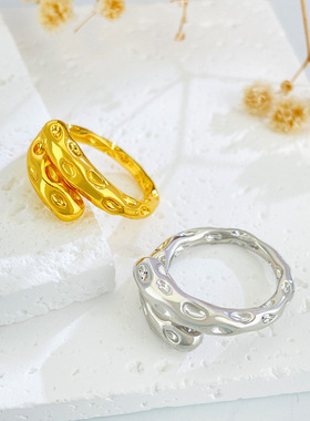 Cross border European American style ring jewelry 设计感戒指