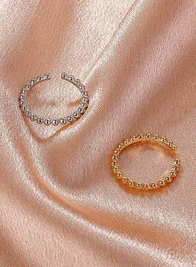 2022 new rings metal geometric open index finger ring 戒指潮