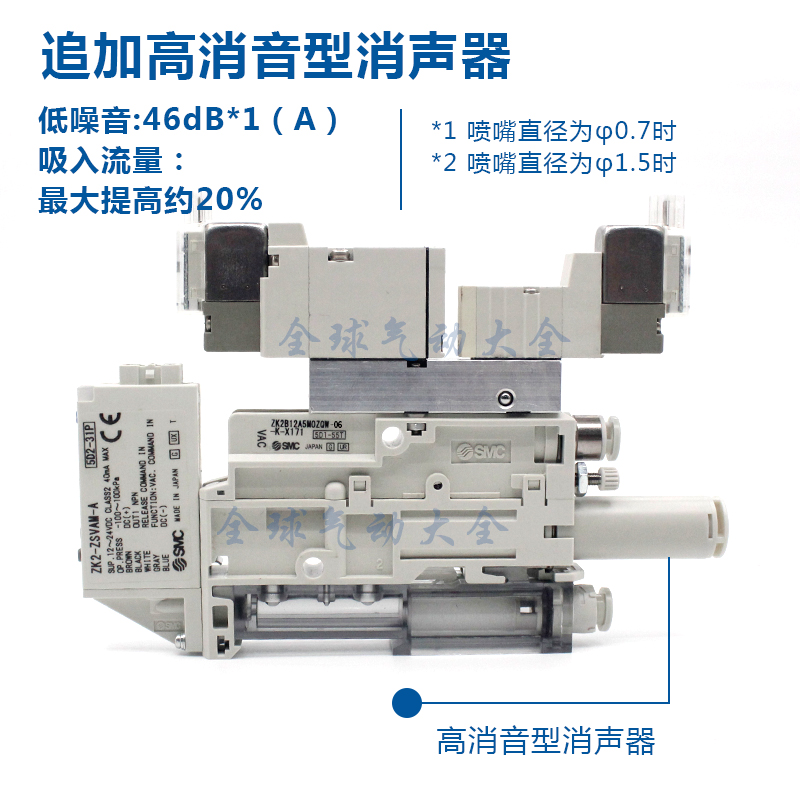 SMC真空发生器ZK2B12A5MOZQW ZK2B12A5MOZKW-06-K-X181A 171 160 - 图3