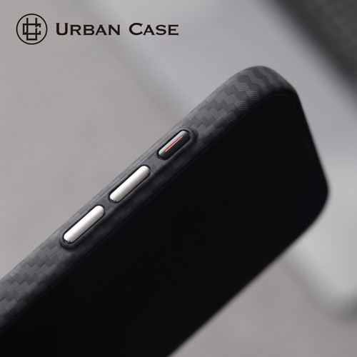 URBAN CASE 纯黑碳纤维纹超薄散热磁吸适用于iPhone17promax手机壳苹果16pro保护套防摔男生个性简约磨砂 - 图0