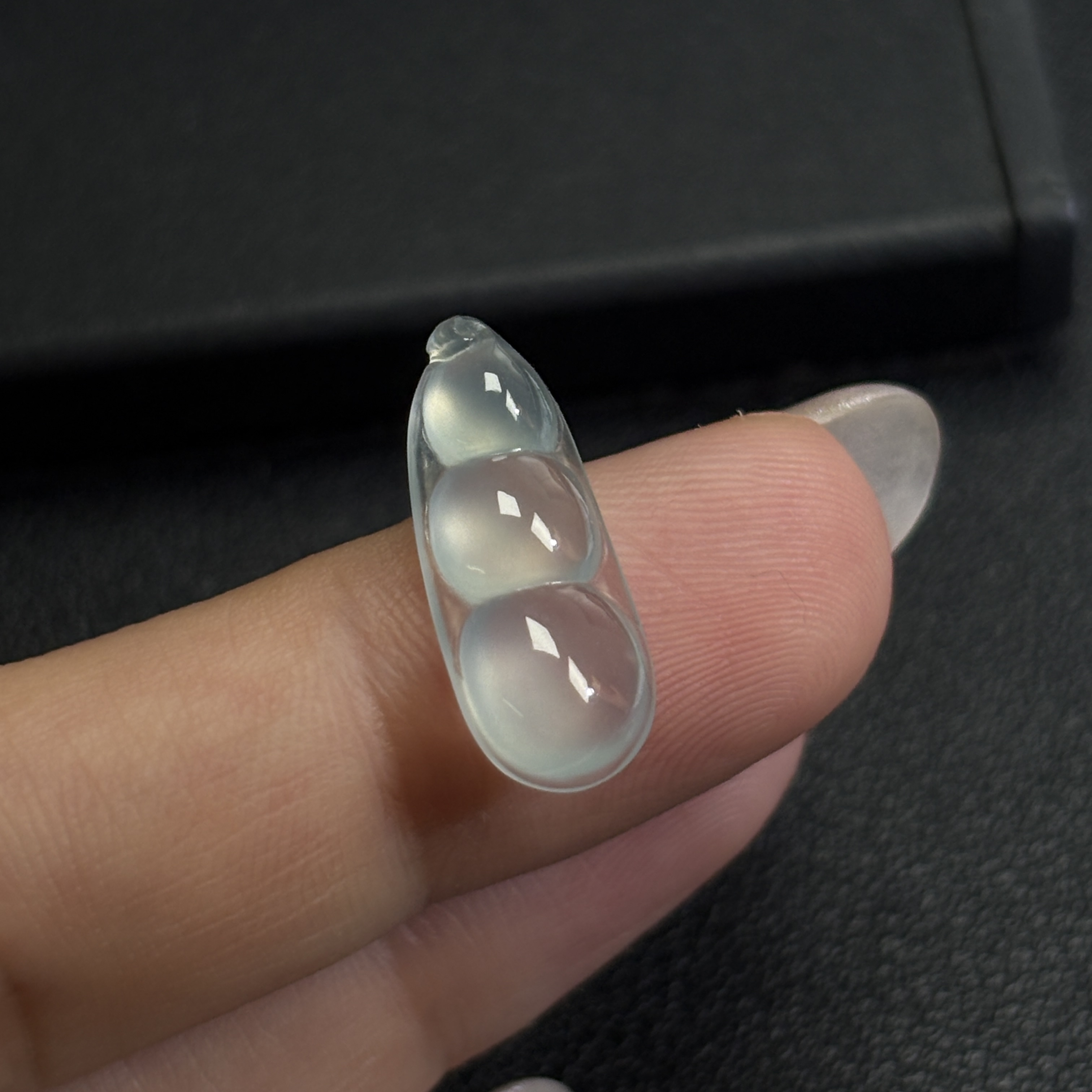 特价福利翡翠福豆 天然缅甸A货豌豆四季豆 露思同款吊坠项链 - 图3