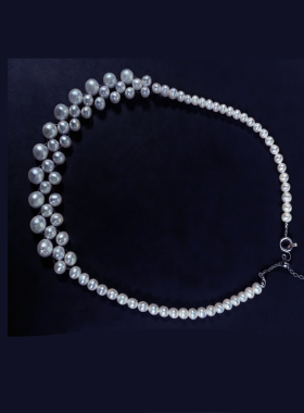 天然珍珠甲状腺术后遮挡简约锁骨链颈链超仙脖子饰品颈带遮疤可调