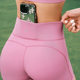 High waist three-quarter fitness shorts