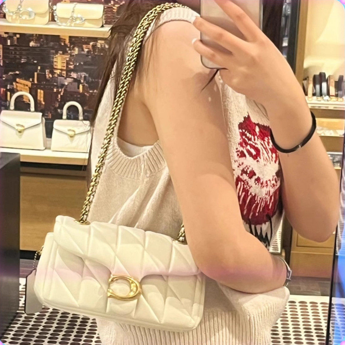 美国奥莱免税折扣Tabby 26酒神包菱格纹绗缝单肩链条腋下包袋配件,淘宝优惠券,粉丝福利购,淘宝优惠卷