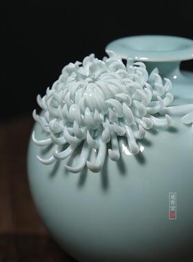明心典藏张婉丽天菊瓶手工花瓶