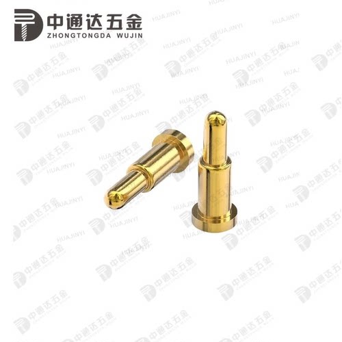 铜镀金弹簧针测试弹针手机顶针pogopin连接器导电极铜针单头现货 - 图1