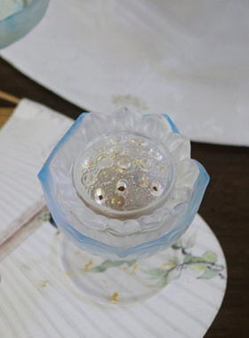 心缘甄琉璃宝莲灯蜡烛底座烛台