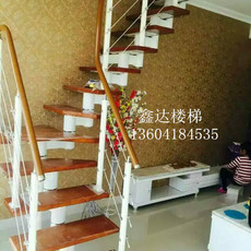 Лестница 整体楼梯复式阁楼楼梯旋转楼梯跃层室内踏步楼梯实木简约厂家定制