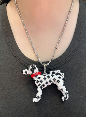 原创纯手工串珠腊肠狗斑点狗