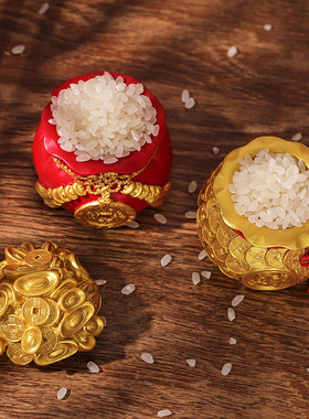 新款招财进宝财罐树脂装饰摆件