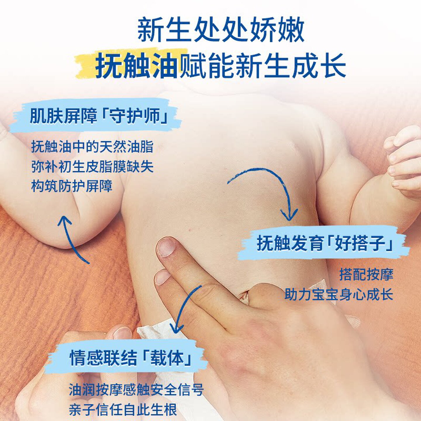 mustela妙思乐宝宝按摩油新生婴幼儿抚触油全身润肤油进口婴儿油