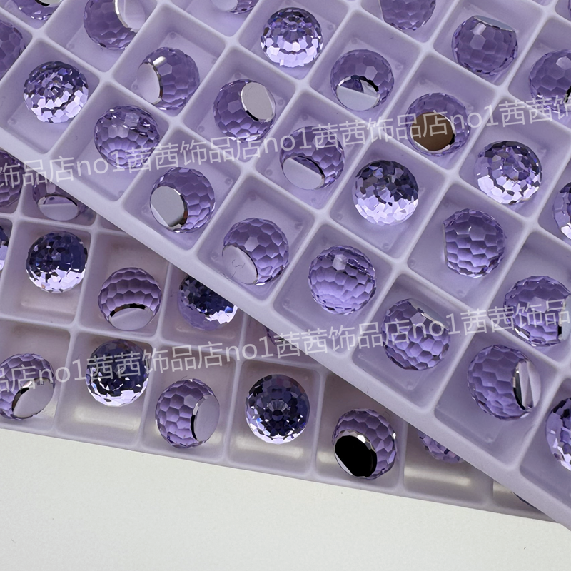 奥地利施家水晶4869平底立体灯光球371紫罗兰蹦迪球华子耳钉饰品,淘宝优惠券,粉丝福利购,淘宝优惠卷