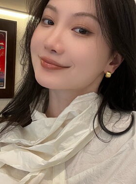 极简百搭拉丝小耳钉耳饰