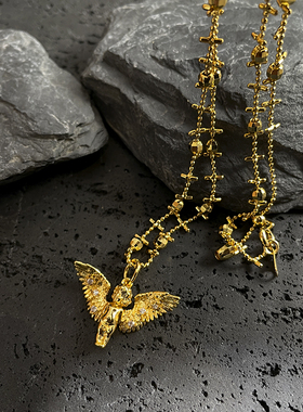 精致高级感小天使项链吊坠