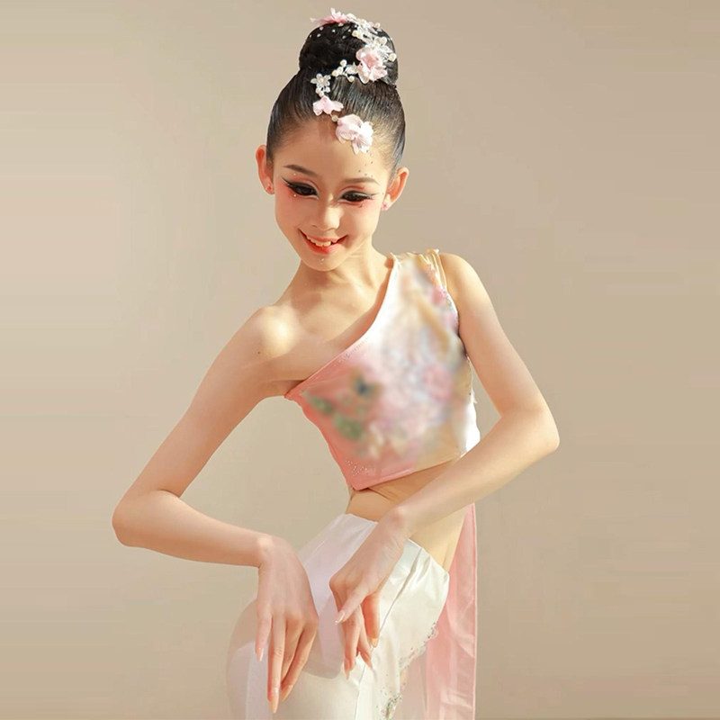 儿童春意浓傣族舞蹈服装女艺考演出服孔雀舞民族花儿鱼尾裙练功服,淘宝优惠券,粉丝福利购,淘宝优惠卷