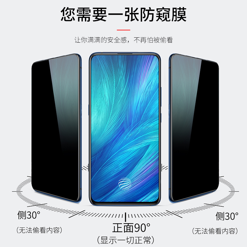 适用全屏防窥膜vivo S18E S16E S10 S15e钢化膜S12Pro S9e S7t手机膜vivoS6防偷窥S1Pro保护隐私S6高清S5贴膜 - 图0