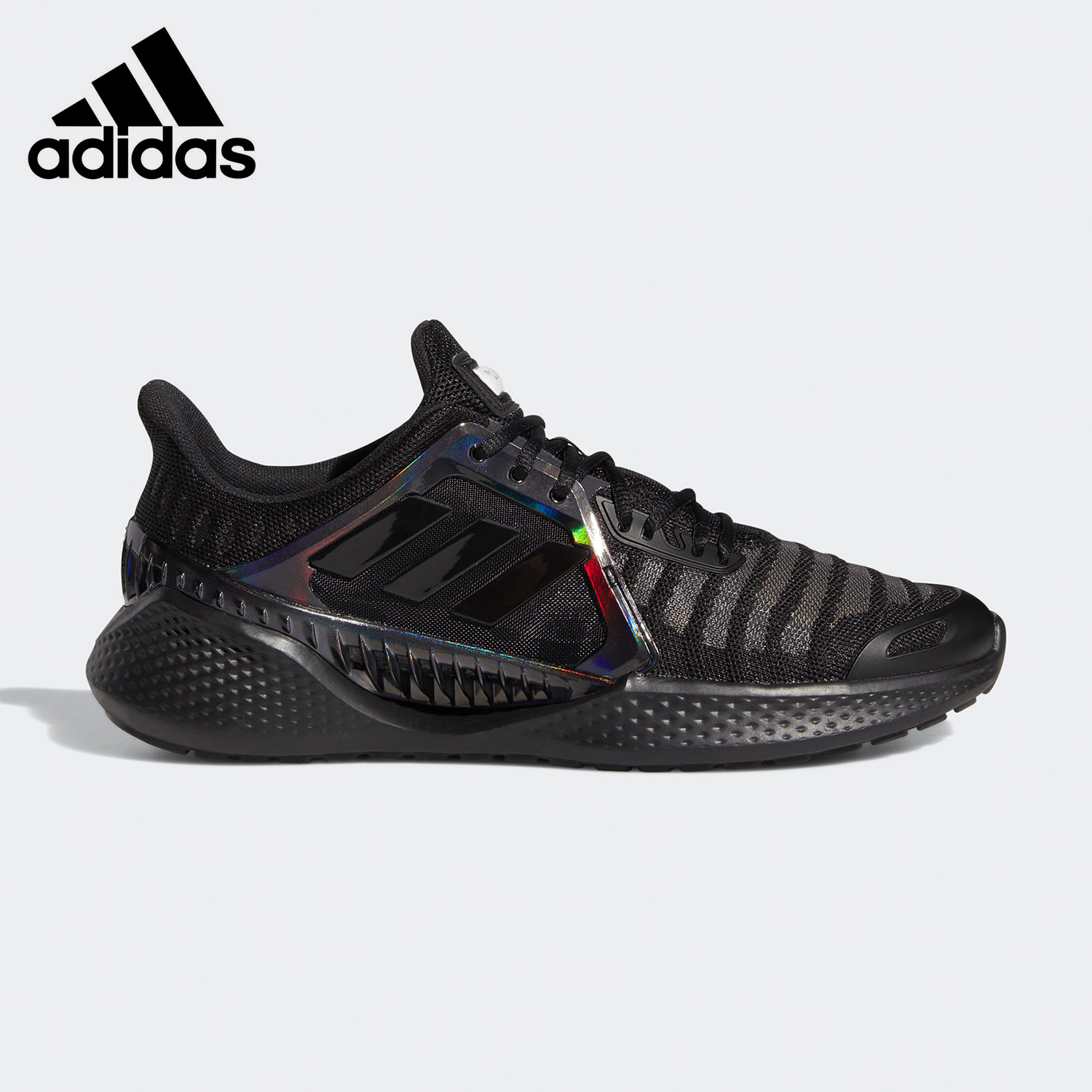 Adidas/阿迪达斯黑色男女时尚运动休闲舒适跑步低帮跑步鞋EG1122 - 图0