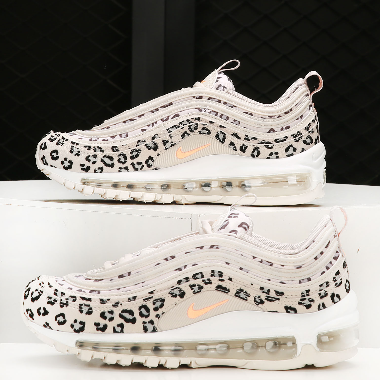 Nike/耐克Air Max 97豹纹米色浅橙女子印花跑步休闲鞋CW5595-001-图0