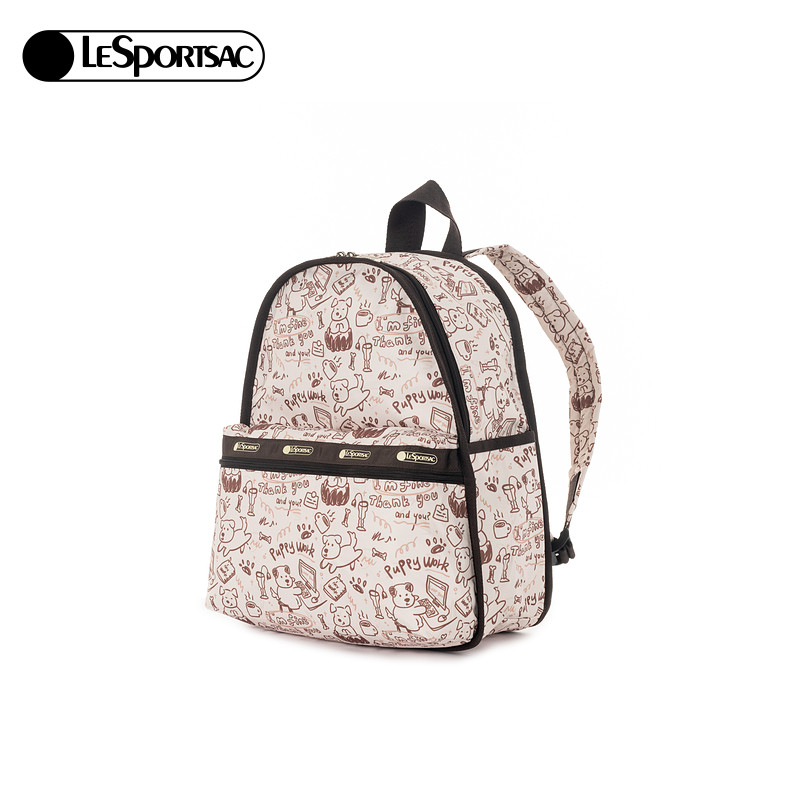 LeSportsac乐播诗新款潮流系列可爱线条小狗电脑背包通勤双肩包,淘宝优惠券,粉丝福利购,淘宝优惠卷
