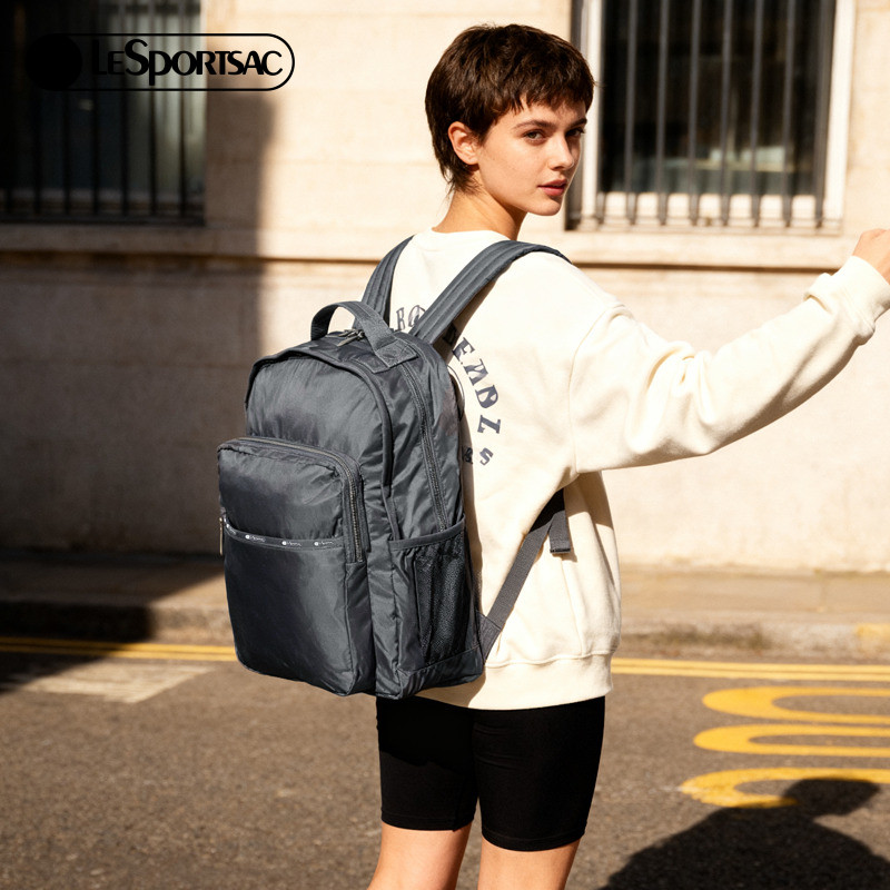 LeSportsac乐播诗新款超轻系列通勤大容量黑色背包学生双肩包女,淘宝优惠券,粉丝福利购,淘宝优惠卷