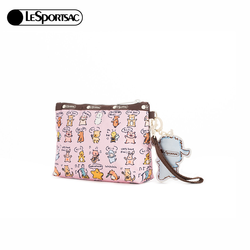 LeSportsac乐播诗新款小羊波德莱尔卡通可爱化妆包隔层零钱包女,淘宝优惠券,粉丝福利购,淘宝优惠卷