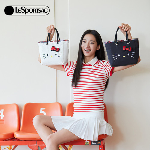 LeSportsac乐播诗HelloKitty凯蒂猫联名托特包休闲可爱女款手提包 - 图1
