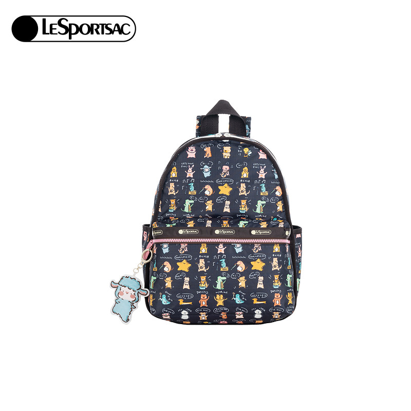 LeSportsac乐播诗新款小羊波德莱尔黑色卡通背包大容量双肩包女,淘宝优惠券,粉丝福利购,淘宝优惠卷