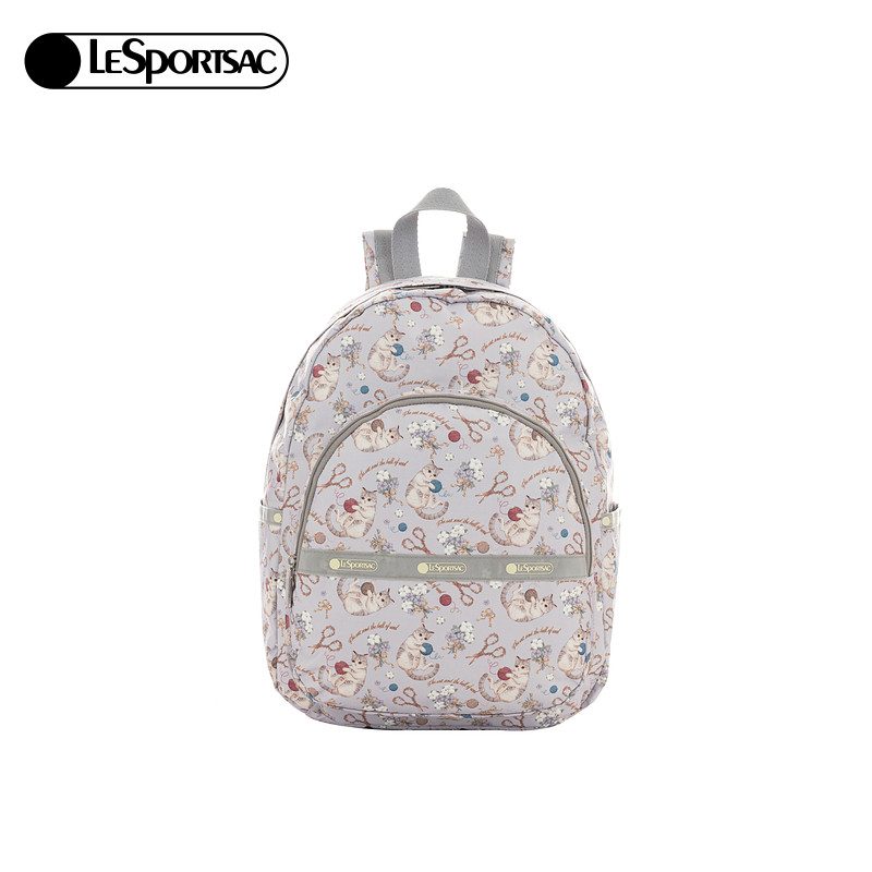 LeSportsac乐播诗新款TRENDY系列满印猫猫大容量通勤电脑双肩包,淘宝优惠券,粉丝福利购,淘宝优惠卷