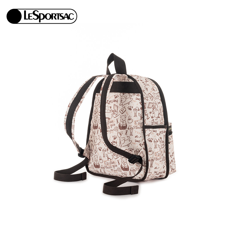 LeSportsac乐播诗新款潮流系列可爱线条小狗电脑背包通勤双肩包,淘宝优惠券,粉丝福利购,淘宝优惠卷