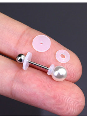 硅胶圈1mm1.2mm粗耳钉耳针玻璃粗孔大孔耳堵耳塞后塞定位耳垫隔片