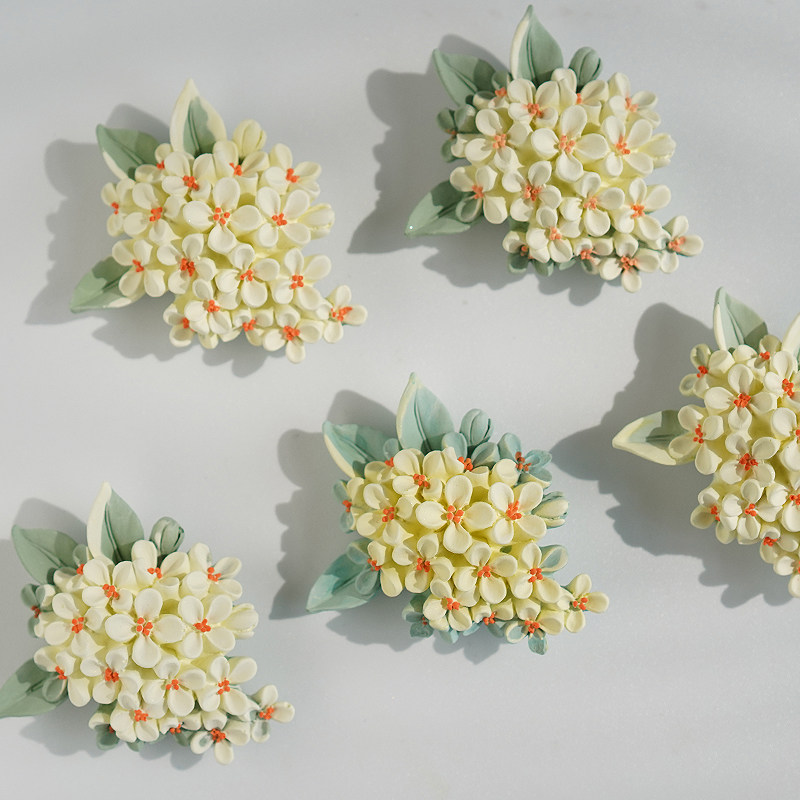 桂花硅胶模具 diy香薰石膏车载风口夹冰箱贴扩香石蜡烛装饰摆件,淘宝优惠券,粉丝福利购,淘宝优惠卷