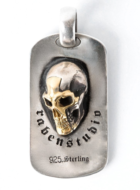 渡鸦原创925银骷髅光芒旅人吊坠