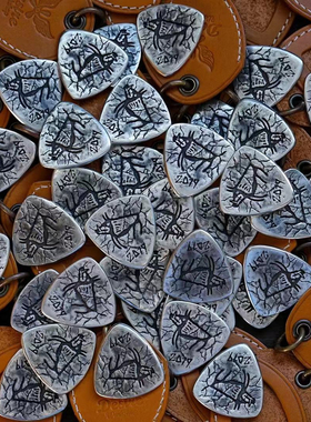 欲望车间原创猪年纯银拨片吊坠