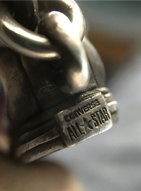 渡鸦手工纯银复古匡威情侣吊坠