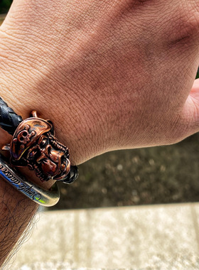 渡鸦原创纯银无聊猿手工编织手绳